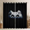 Spielzimmer Blickdicht Vorhänge Dekor 137x117cm Videospiel Gamepad Vorhang für Schlafzimmer für Kinder Jungen Konsolenspiel Fenstervorhang Neuheit Spiel Controller Vorstehen Schwarz, 2 Panels