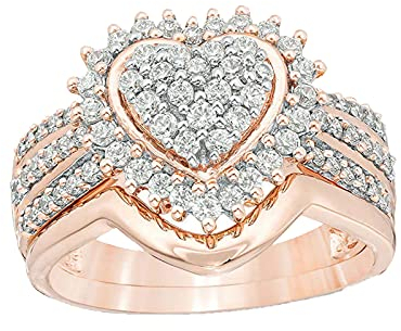 ROMIDA Schmuck Ring Damen Silber 925 Frauen AAA Zirkonia Mode Sterlingsilber Mode verstellbar Verstellbare Rosegold Kleine Schmuck Geschenke für Freundin Mädchen Valentinstag Geburtstag