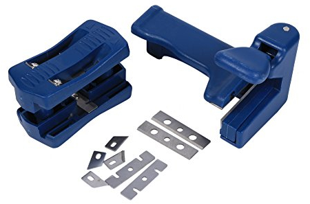 Joyzan Tagliabordi Legno, Rifilatore per Bordi Taglierina Plastica Manuale Macchina Bordatrice Strumento di Lavorazione Falegnameria Tagliare Il Bordo del Tagliente con Doppio Lame Utensili da Taglio