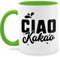 Tasse Tassen 325ml - Statement Sprüche - Ciao Kakao - 325 ml - Hellgrün - kakaotassen spruchtasse sarkasmus tschau haferl spruchtassen spruch kakaobecher kaffeetassen mit sprüchen spruechen