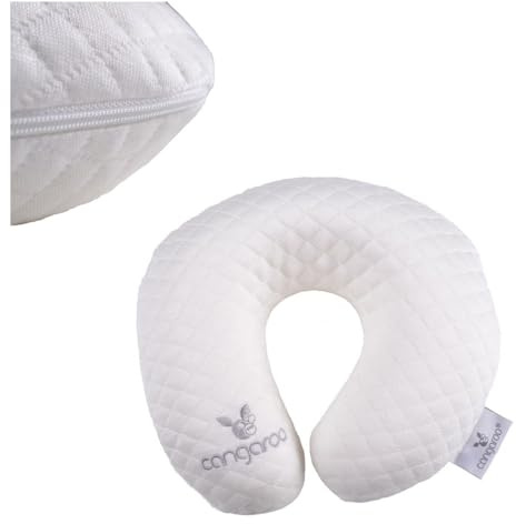 Cangaroo Kinder-Reisekissen Moon 23,5x20cm Nackenkissen Reißverschluss abnehmbar weiß