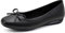 Greatonu Ballerina Donna Ballerine da Donna Casual Classiche di Forma Quadrata con Tacco E Nodo Decorativo-Nero-EU38