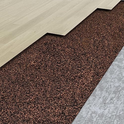 INLIFE 153150 Rouleau de liège en caoutchouc 100 x 1000 cm 2 mm, 14,35 kg