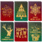 DPKOW 24 Stück Weihnachtskarten Neujahrskarten Set, Glitzer Rot Grün Geschenkkarte Weihnachten Neujahrs Grußkarten Multipack Merry Christmas Cards Happy New Year, mit 24 Umschlägen und 24 Aufkleber