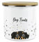 Purely Home Dog Treats Storage Canister - Peeping Dog Metal Enamel Medium Storage Container Pet Treats Tin