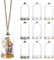 BENECREAT 12 Ensemble de Pendentifs en Verre Tube Transparent avec Trouver Pendentif de Fiole à Dôme en Verre Creux de 45x25 mm avec 3 Couleurs Breloques de Base en Métal pour Colliers