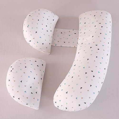 Schwangerschaftskissen zum Schlafen - Schwangerschaftskissen Unterstützung für Rücken, Hüften, Beine, weiches Mutterschaftskissen für Schwangere, abnehmbarer und verstellbarer Doppelkeil mit