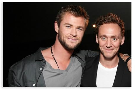 MURABE Leinwandposter Tom Hiddleston, Chris Hemsworth, Schlafzimmer, Dekoration, Sport, Landschaft, Büro, Raumdekoration, Geschenk, ungerahmt, 20 x 30 cm