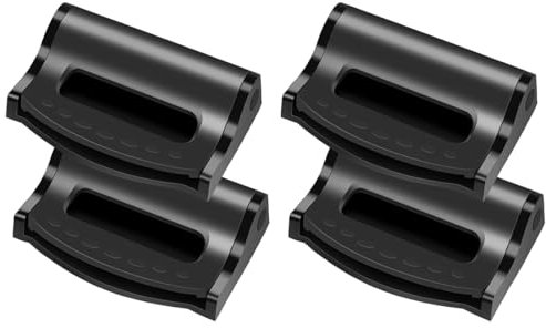 4 Pezzi Della Cintura Di Sicurezza Dell'Auto, Clip Della Cintura Di Sicurezza Dell'Auto, Universale Blocco Cintura Di Sicurezza Auto,Clip Di Regolazione Della cinture di sicurezza, Antiscivolo (Nero)