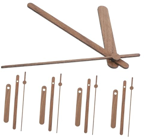 Gadpiparty Uhrzeiger Set Aus Holz Für 12 Zoll Wanduhr - 5 Stück DIY Ersatz-Uhrzeiger Mit Kupferhülse Einfach Zu Montieren Für Uhr Reparatur Und Bastelprojekte
