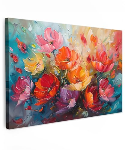 MuchoWow© Impression sur Toile Photo Peinture 120x80 cm Tableau Decoration Murale Chambre Salon Maison Deco Cuisine Fleurs - Art - Aquarelle - Botanique