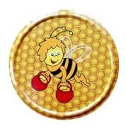 10 X JAM JAR CAP LIDS TWIST OFF/ 82mm. IDEAL FOR ANY TYPE OF PRESERVES,HONEY,JAM,MARMALADE,CHYTNEYS,THE LIDS ARE ACID PROOF, (Maya The Bee 2)