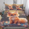 PAZZK Fuchs Bettwäsche Premium Atmungsaktive Angenehme Bettbezüge, Mit Reißverschluss Bettdeckenbezug, 2teilig Bettbezug + Kissenbezug Single (135x200cm)