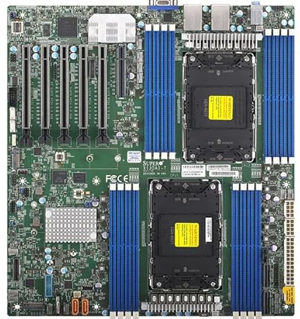 SUPERMICRO X13DAI-T - Motherboard - E-ATX - LGA4677 Socket-E - 2 Unterst?tzte CPUs - Intel C741 Chipsatz - USB 3.2 Gen 1, USB 3.2 Gen 2 - 2 x 10 Gigabit LAN - Onboard-Grafik - HD Audio (8-Kanal)