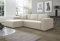 Fun Möbel Ecksofa Schlafsofa Sofa Conor Premium (Kunstleder Soft Creme, Ottomane Links)