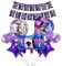 10PCS Video Game Foil Balloons, Fort-nite Gaming Party Decorations, Happy Birthday Banner, Party Supplies for Kids