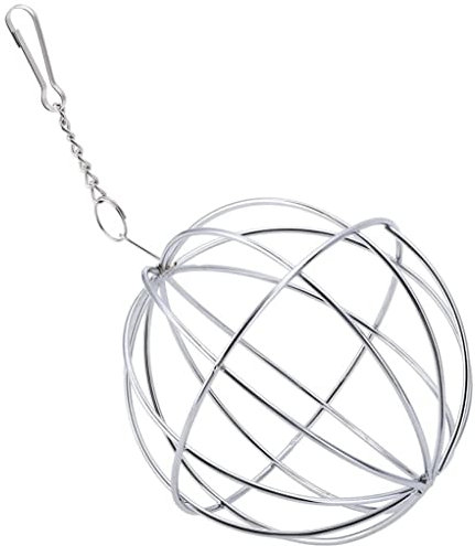 Kalastussaari Kaninchen -Feederkugel Edelstahl Hanging Kugel Hasenfutterspender für Meerschweinchen 8 cm, Hay -Feeder für Haustiere
