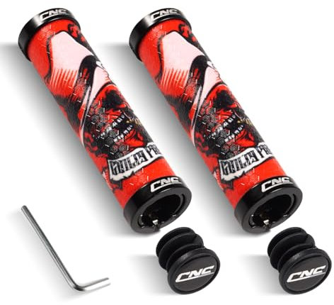 Chooee Puños de manillar de bicicleta,3D Cómodo Mountain Bike Bicicleta,22mm Silicona MTB Puños RHD