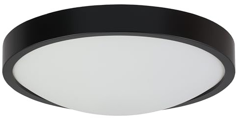 STOLARNIA PIKA Deckenlampe - Runde Holz Deckenleuchte Schwarz 2xE27 (∅37 cm) - Modern Lampe für Schlafzimmer, Wohnzimmer, Flur, Küche - Stilvolle Kiefernholz ORION