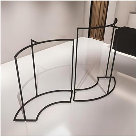 THEGA Perchero de pie Curvo Combinado para Ropa, Perchero de Segunda Mano, Perchero semicircular Negro, para Tiendas de Ropa.(2PCS)
