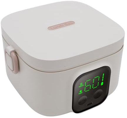 Schnurlose Elektrische Lunchbox, 500 Ml Kapazität, Wiederaufladbare Selbstheizige Lebensmittelwärmer für Kinder, Durchlaufdes Beheizte Lunchbox für Reisen, Außen- und Büro