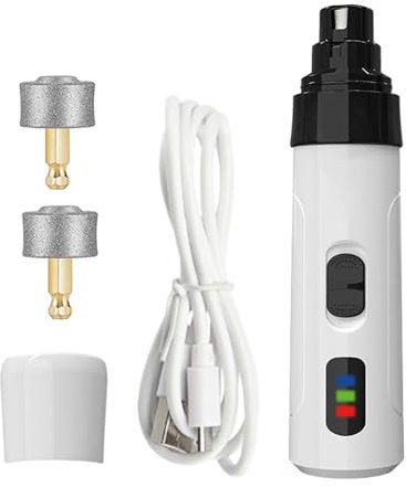 Kixolazr Dog Nail Grinder - Electric Dog Nail Trimmer | 2-Speed Adjustable, Rechargeable, Pet Grooming Supplies for Hygiene Relaxing Cleaning