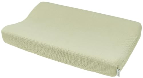 Meyco Baby Wickelauflagenbezug musselin - Soft Olive - 50x70cm - Oeko-Tex Standard 100