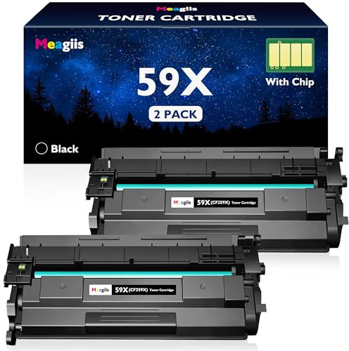Meagiis 59X Toner Mit Chip Kompatibel mit HP CF259X 59A CF259A M404dn | Kompatibel mit HP LaserJet Pro M428dw M428fdw M404dw M428fdn M406dn M404n M430f M304a, Bis zu 10.000 Seiten, 2er-Pack
