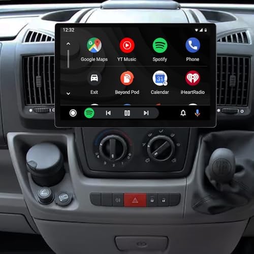 Autoradio Android 15 für FIAT Ducato Peugeot Boxer Citroën Jumper 2007–2023, 13,1 2K QLED Touch Display, 4G LTE, DSP, Wireless CarPlay Android Auto, Navigation Bluetooth, Lenkradsteuerung
