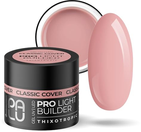 PALU - Aufbaugel für Gelnägel - Builder Gel - Selbstnivellierend, Säurefrei, Thixotrop, ohne Feilen - vereint Eigenschaften von Base-, Aufbau- und Glanzgel - 12g, Pro Light Builder Gel Classic Cover