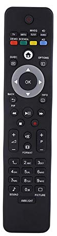 Zerone Télécommande Universelle Rc4450/01B pour Smart TV Télécommande de Remplacement Rc4450/01B Smart TV Téléviseur