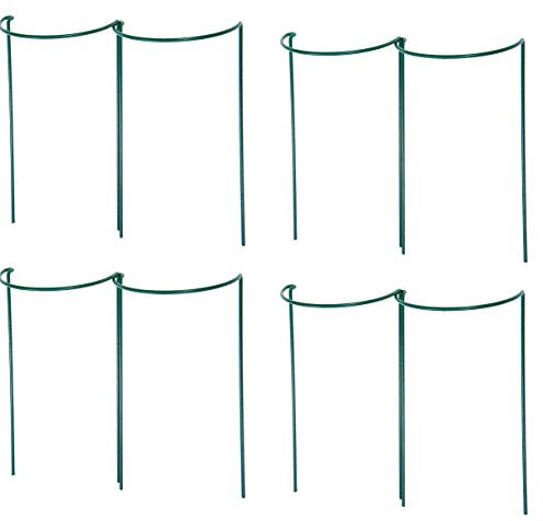 RUDDINGS WOOD Pack of 8 x 45cm high Garden Metal Plant Hoops - Border Half Hoop Flower Bow Supports
