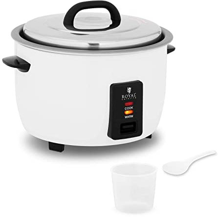 Royal Catering Cuociriso Elettrico Professionale Risottiera Elettrica RCRK-10L (10 L, 1.550 W, Acciaio Inox, Alluminio, 55 tazze, 4,2 litri)