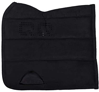 QHP Sattel Pad Puff Pad Super Grip (Warmblut DR, Schwarz)