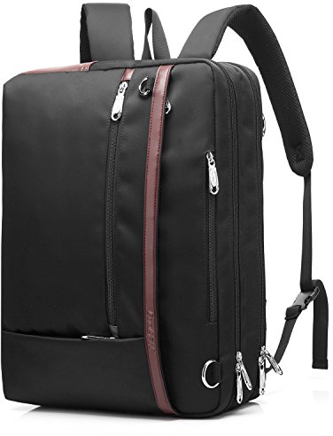 CoolBELL umwandelbar Aktentasche Rucksack Messenger Bag 15,6 Zoll Laptoptasche Herren Business Umhängetasche Mehrzweck Arbeitastasche Reisen Backpack Notebook Schultertasche(Schwarz)