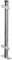 Gartenwelt Riegelsberger Premium C-Zaunsäule 30x50 mm zum Aufdübeln Höhe 100 cm aus Metall feuerverzinkt für Zaunhöhe 100-120 cm