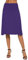 EXCHIC Femmes Yoga Jupe Midi De Évasée Taille Haute (XL, Violet)