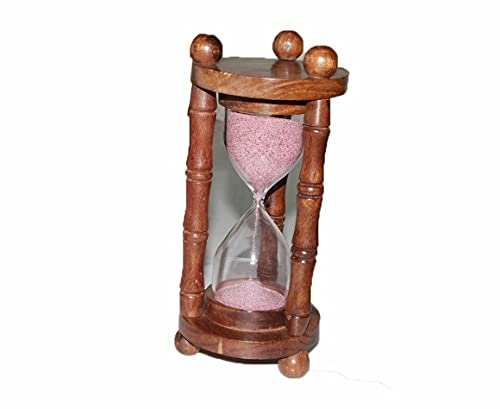 AEspares Sablier 5 minutes en bois décor nautique