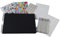 Exacompta16801E Scrapbooking Kit SCRAP-ADDICT spiralgebundenes Album 70 schwarze Seiten Format 32 x 22 cm 2 Schablonen 4 Bögen Sticker 2 Bögen selbstklebende Ecken 12 Filzstifte