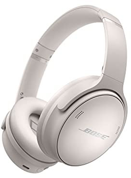 Bose QuietComfort 45 Bluetooth Wireless Headphones with Noise Reduction Microphone for Calls, White, One Size (Refurbished)