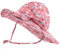 LACOFIA Baby Mädchen Sonnenhut UPF 50+ UV Schutz Kleinkind Sommer Baumwolle Mütze Strandhut Visierkappe mit Verstellbarem Kinnriemen Rotes Tier 6-18 Monate
