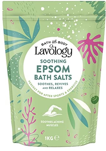 Lavology Epsom Bade salz Alle natürlichen Inhaltsstoffe Beruhigend, entspannend, 1kg