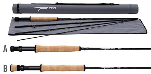 TFO PRO III 2,1 m 4 Stk. Fliegenrute - Schwarz, Moderat, Light, Medium, Kohlenstofffaser, Kork, EVA, Aluminium, SiC, Doppelfußig, Sweetspot, Fischlandung, Temple Fork Outfitters