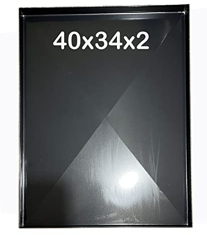 [1 PEZZO] Teglia forno professionale 40x34x2 Cm, misure per forno Effeuno con diagonale antideformazione Spessore teglie 8/10 Pizza alta idratazione ideale per professionisti della pizza e focaccia