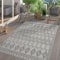 TT Home In-& Outdoor Teppich Wetterfest Balkon Küche Wohnzimmer Boho Skandi Design, Farbe: Grau 3, Größe:140x200 cm