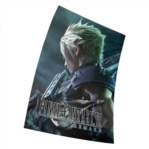 NA Final Fantasy VII Remake Cloud Strife Poster, 38 cm x 58 cm, Geschenk, ohne Rahmen