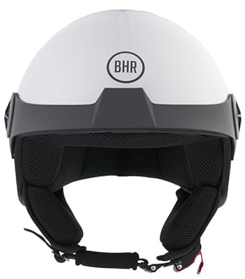 BHR Rollerhelm Demi-Jet, Motorradhelm 833 Peak, Silver, L