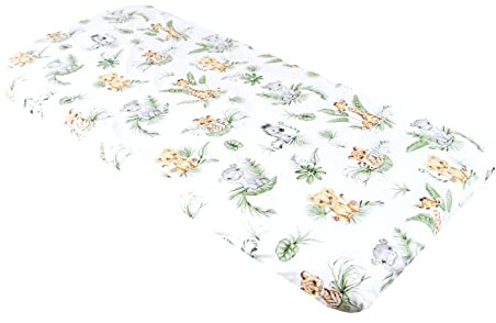 BABYLUX Baby Spannbettlaken für Kinderbett - 100% Baumwolle,60x120 / 70x140 cm weich und bequem, passend für alle Standardmatratzen, (124. Africa_Tiere, 60x120cm)