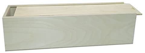 Geschenkbox Holz - Aufbewahrungsbox für Geschenke - ideale Geschenkbox - Holzkiste mit Deckel - Holzbox aus Birkensperrholz - Werkzeugkiste - Weinkiste (341 x 86 x 86 mm)