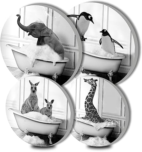 Walarky Lot de 4 cache-plaques ronds en métal cuisinière électrique, brûleur supérieur, protection de four ustensiles de cuisine, accessoires de cuisine modernes table de cuisson Œuvre d'art